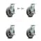 Service Caster 8 Inch Thermoplastic Rubber Caster Set with Roller Bearing 4 Brake 2 Swivel Lock SCC-30CS820-TPRRD-TLB-BSL-2-TLB-2 - alternate 6